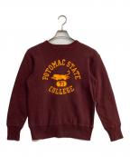 WAREHOUSEウエアハウス）の古着「プリントスウェット」｜ボルドー