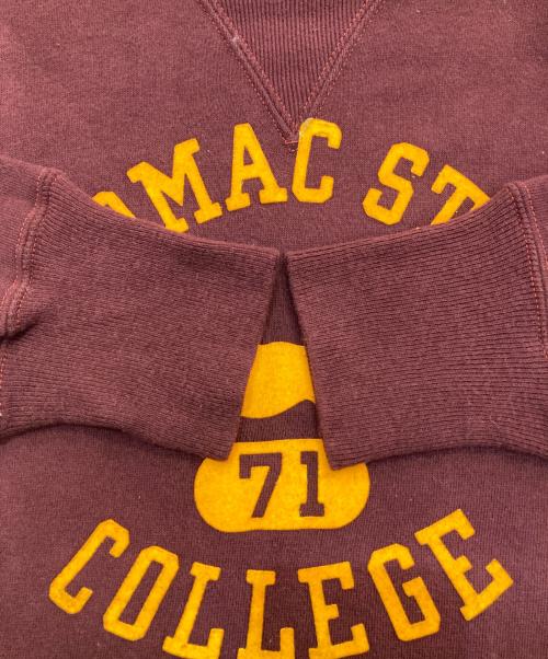 WAREHOUSE（ウエアハウス）WAREHOUSE (ウエアハウス) プリントスウェット ボルドー サイズ:38の古着・服飾アイテム