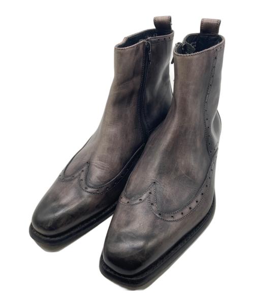 CALZOLERIA TOSCANA（カルツォレリアトスカーナ）CALZOLERIA TOSCANA (カルツォレリアトスカーナ) レザーショートブーツ グレー サイズ:42の古着・服飾アイテム