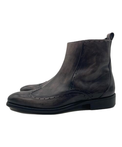 CALZOLERIA TOSCANA（カルツォレリアトスカーナ）CALZOLERIA TOSCANA (カルツォレリアトスカーナ) レザーショートブーツ グレー サイズ:42の古着・服飾アイテム
