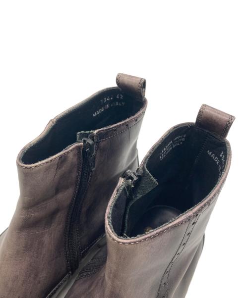 CALZOLERIA TOSCANA（カルツォレリアトスカーナ）CALZOLERIA TOSCANA (カルツォレリアトスカーナ) レザーショートブーツ グレー サイズ:42の古着・服飾アイテム