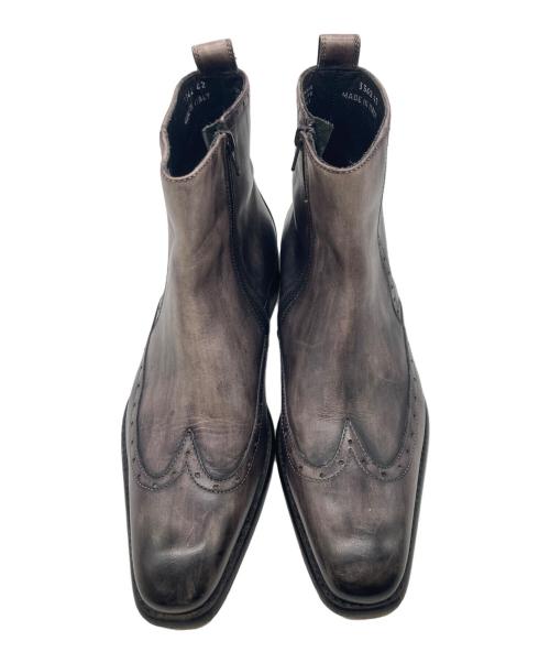 CALZOLERIA TOSCANA（カルツォレリアトスカーナ）CALZOLERIA TOSCANA (カルツォレリアトスカーナ) レザーショートブーツ グレー サイズ:42の古着・服飾アイテム