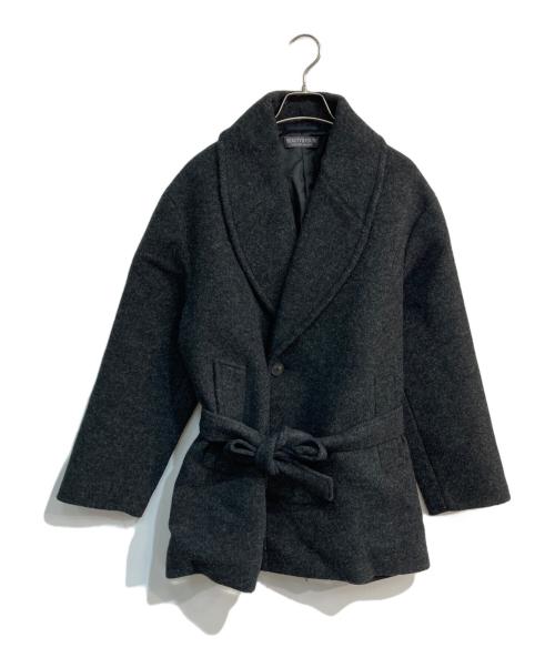 BEAUTY&YOUTH UNITED ARROWS（ビューティーアンドユースユナイテッドアローズ）BEAUTY&YOUTH UNITED ARROWS (ビューティーアンドユースユナイテッドアローズ) パイル ショールカラー ハーフ コート　1225-186-0060 グレー サイズ:Sの古着・服飾アイテム