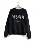 MSGMエムエスジーエム）の古着「ブラッシュロゴ スウェットシャツ　3741MDM513G」｜ブラック