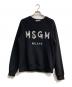 MSGM（エムエスジーエム）の古着「ブラッシュロゴ スウェットシャツ　3741MDM513G」｜ブラック