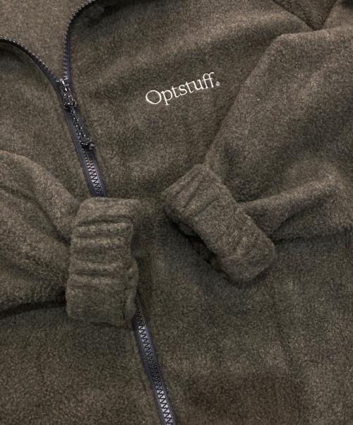 OPTSTUFF（オプトスタフ）OPTSTUFF (オプトスタフ) CLASSIC FLEECE FULL ZIP JACKET　OPT40001 オリーブ サイズ:Mの古着・服飾アイテム