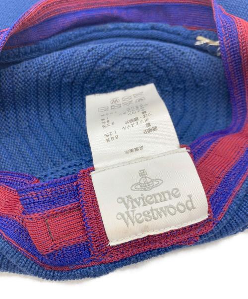 Vivienne Westwood（ヴィヴィアンウエストウッド）Vivienne Westwood (ヴィヴィアンウエストウッド) サマーキャップ ブルーの古着・服飾アイテム