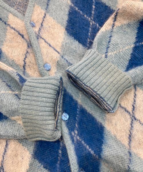 Needles（ニードルズ）Needles (ニードルズ) Mohair Cardigan Argyle　LQ271 スカイブルー サイズ:Mの古着・服飾アイテム