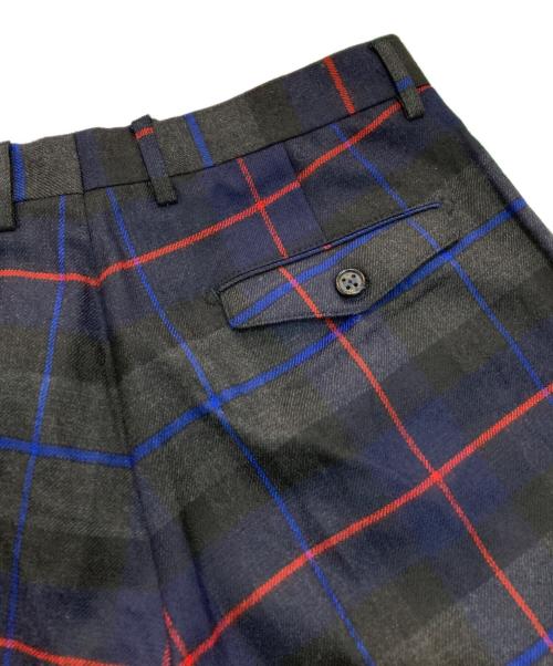 SPIRIT of BERWICH（スピリット オブ ベルウィッチ）spirit of BERWICH (スピリット オブ ベルウィッチ) チェックウールトラウザーパンツ ネイビー×グレー サイズ:48の古着・服飾アイテム