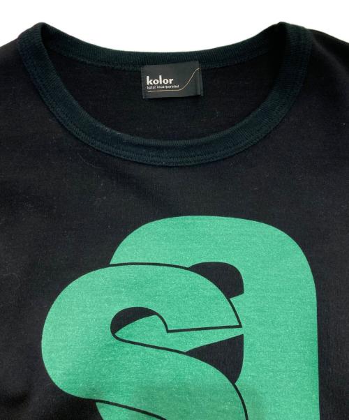 KOLOR（カラー）KOLOR (カラー) プリントTシャツ　23SCM-T25207S ブラック×グリーン サイズ:3の古着・服飾アイテム