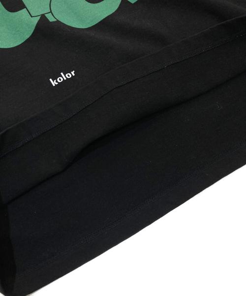 KOLOR（カラー）KOLOR (カラー) プリントTシャツ　23SCM-T25207S ブラック×グリーン サイズ:3の古着・服飾アイテム