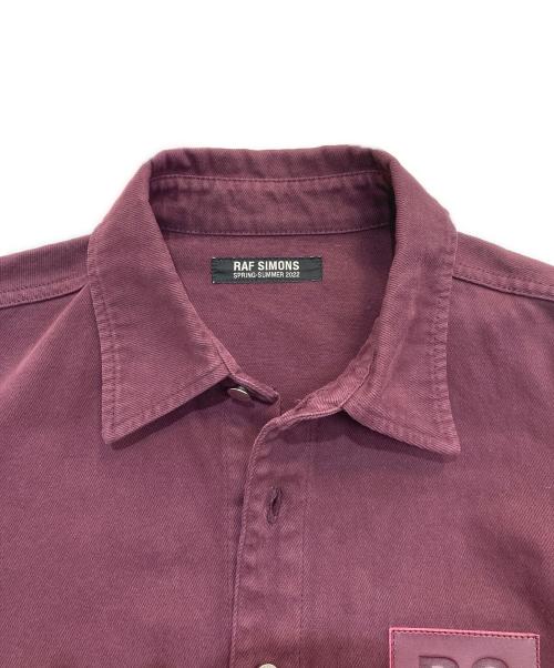 RAF SIMONS（ラフシモンズ）RAF SIMONS (ラフシモンズ) straight fit denim shirt　	22SS　221-M242 パープル サイズ:Sの古着・服飾アイテム