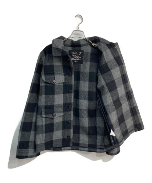 TMT（ティーエムティー）TMT (ティーエムティー) ウールチェックジャケット グレー サイズ:Lの古着・服飾アイテム