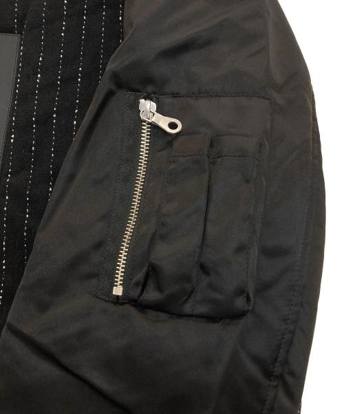 LOVELESS（ラブレス）LOVELESS (ラブレス) ウールストライプMA-1　61F67-440-09 ブラック サイズ:Mの古着・服飾アイテム