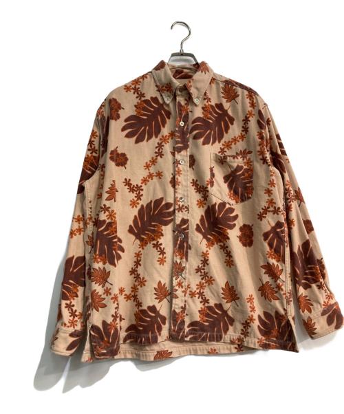 reyn spooner（レイン スプナー）reyn spooner (レイン スプナー) BDシャモアシャツ オレンジ×ブラウン サイズ:Mの古着・服飾アイテム