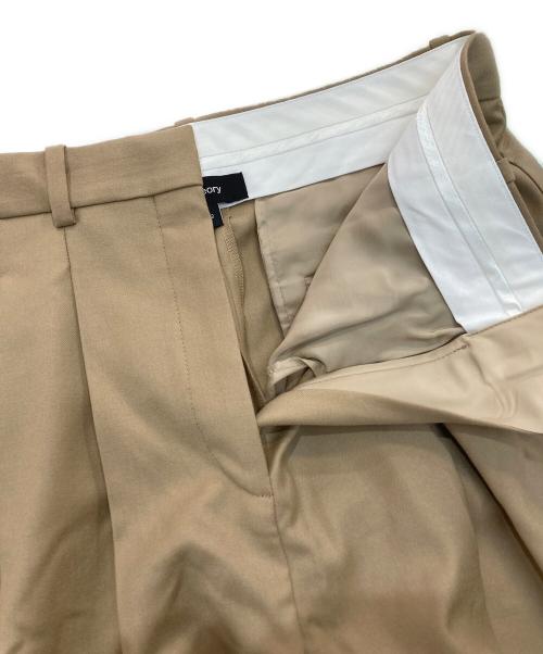 theory（セオリー）theory (セオリー) Sleek Flannel DBL Pleat Pant N　01-4306409-320 ベージュ サイズ:2の古着・服飾アイテム