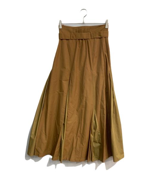 RAY BEAMS（レイ ビームス）RAY BEAMS (レイ ビームス) BOXタックフレアスカート　61-27-0092-370 ブラウン サイズ:1 未使用品の古着・服飾アイテム