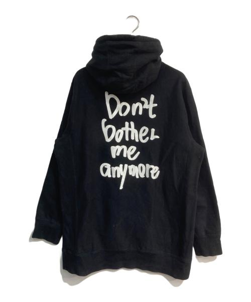 WASTED YOUTH（ウェイステッドユース）Wasted Youth (ウエステッド ユース) プルオーバーパーカー  Don't bother me anymore ブラック サイズ:XLの古着・服飾アイテム