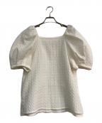 Gypsohilaジプソフィア）の古着「Gypsohila Jacquard Puff Shoulder」｜ベージュ