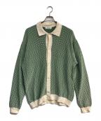 MONKEY TIMEモンキータイム）の古着「COTTON JACQUARD KNIT SHIRT」｜グリーン×ベージュ