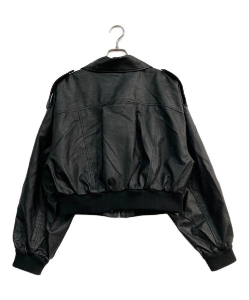 Tina Jojun（ティーナ ジョジュン）Tina Jojun (ティーナ ジョジュン) 付け襟ブルゾン　tnj212-0495 ブラック サイズ:Mの古着・服飾アイテム