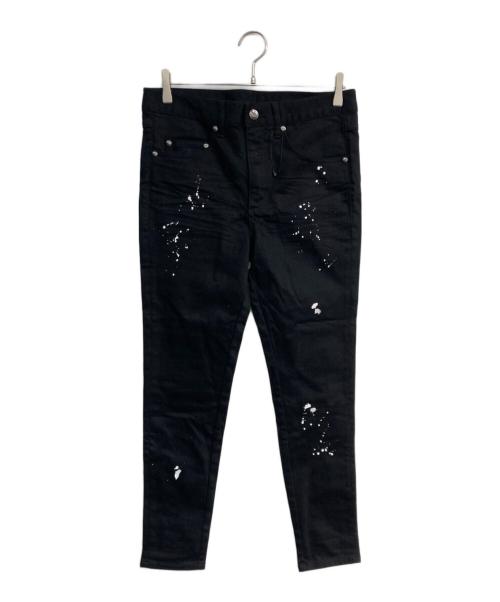 1PIU1UGUALE3 RELAX（ウノピゥウノウグァーレトレ リラックス）1piu1uguale3 relax (ウノピゥウノウグァーレトレ リラックス) スキニーデニムパンツ　USB-22125SZ ブラック サイズ:Mの古着・服飾アイテム