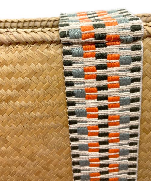 STELAR（ステラ）STELAR (ステラ) MENTAWAI BAMBOO TOTE BAG MEDIUM ベージュ×オレンジ 未使用品の古着・服飾アイテム