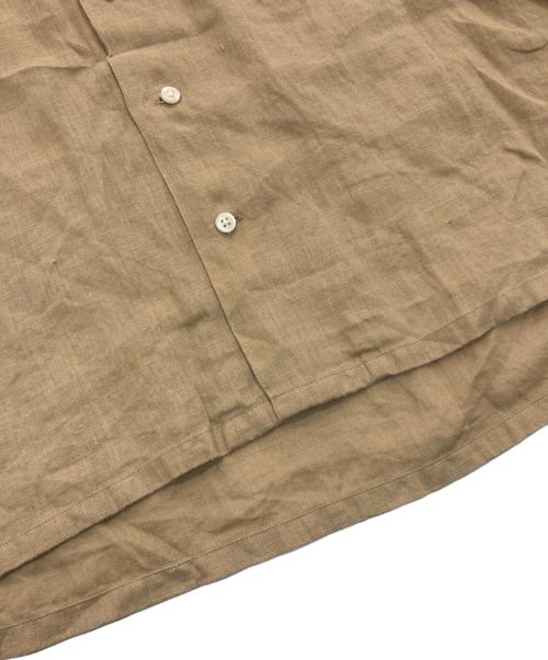 POLO RALPH LAUREN（ポロ・ラルフローレン）POLO RALPH LAUREN (ポロ・ラルフローレン) オープンカラーリネンシャツ ブラウン サイズ:Mの古着・服飾アイテム