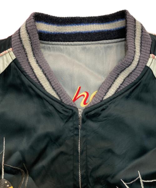 TAILOR TOYO（テーラー東洋）TAILOR TOYO 1950s style Acetate Souvenir Jacket　港商 SPIDER×ROARING TIGER HAND PRINT 東洋エンタープライズ　TT15289 ブラック×ホワイト サイズ:特々大の古着・服飾アイテム