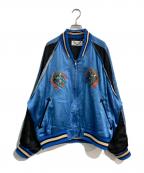 el conductor Hコンダクター）の古着「DEMON EMBROIDERED SOURVENIR JKT　PD23SJ08」｜ブルー×ブラック