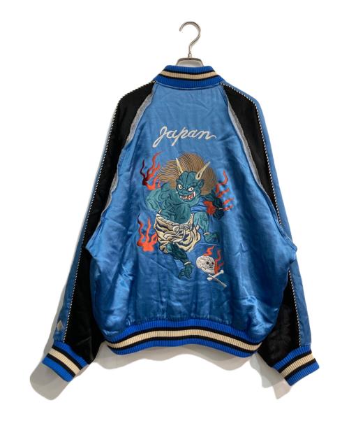 el conductor H（コンダクター）el conductor H (コンダクター) DEMON EMBROIDERED SOURVENIR JKT　PD23SJ08 ブルー×ブラック サイズ:2の古着・服飾アイテム