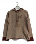 NIKE×COMME des GARCONS JUNYA WATANABE MANナイキ×コム デ ギャルソン ジュンヤ ワタナベ マン）の古着「プルオーバーニットパーカー AD2004　 WO-T054」｜ベージュ