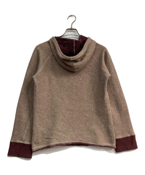 NIKE（ナイキ）NIKE (ナイキ) COMME des GARCONS JUNYA WATANABE MAN (コムデギャルソンジュンヤワタナベマン) プルオーバーニットパーカー AD2004　 WO-T054 ベージュ サイズ:Mの古着・服飾アイテム