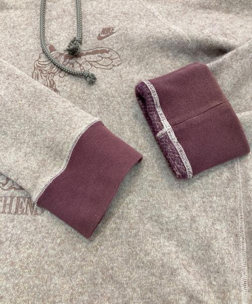 NIKE（ナイキ）NIKE (ナイキ) COMME des GARCONS JUNYA WATANABE MAN (コムデギャルソンジュンヤワタナベマン) プルオーバーニットパーカー AD2004　 WO-T054 ベージュ サイズ:Mの古着・服飾アイテム