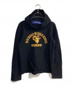 COMME des GARCONS JUNYA WATANABE MANコム デ ギャルソン ジュンヤ ワタナベ マン）の古着「San Diego Middle School Bighorns Wool Hoodie　AD2002」｜ブラック