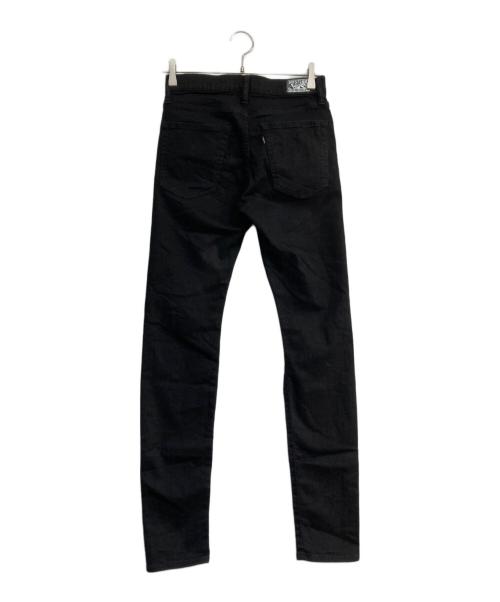 Hysteric Glamour（ヒステリックグラマー）Hysteric Glamour (ヒステリックグラマー) SPBR加工 ISKO ストレッチデニムスキニースリムパンツ　02191AP10 ブラック サイズ:28の古着・服飾アイテム