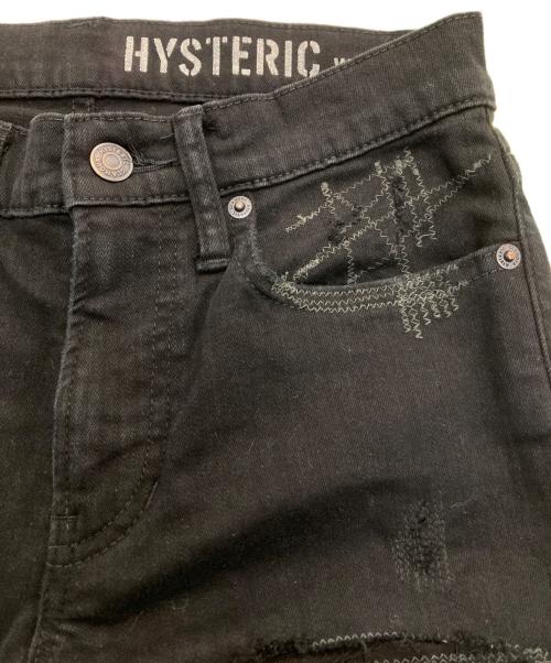 Hysteric Glamour（ヒステリックグラマー）Hysteric Glamour (ヒステリックグラマー) SPBR加工 ISKO ストレッチデニムスキニースリムパンツ　02191AP10 ブラック サイズ:28の古着・服飾アイテム