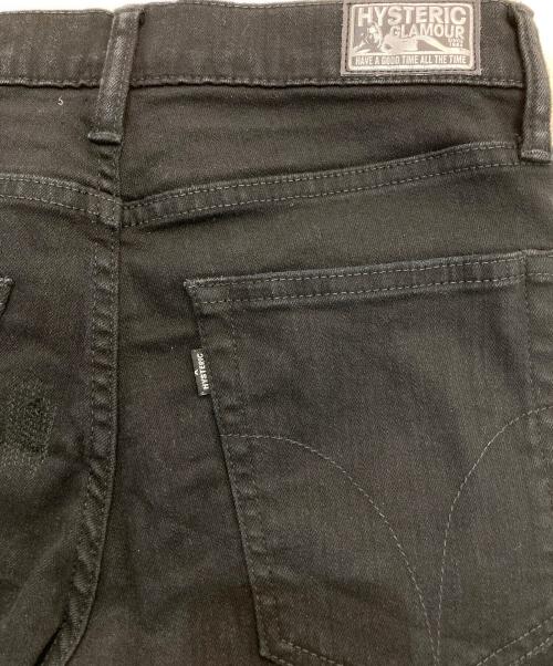 Hysteric Glamour（ヒステリックグラマー）Hysteric Glamour (ヒステリックグラマー) SPBR加工 ISKO ストレッチデニムスキニースリムパンツ　02191AP10 ブラック サイズ:28の古着・服飾アイテム
