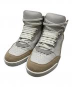 JIMMY CHOOジミーチュウ）の古着「JCロゴ ナッパレザー ハイトップ スニーカー」｜ホワイト