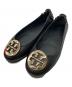 TORY BURCH（トリーバーチ）の古着「メタルロゴバレエシューズ　50393」｜ブラック