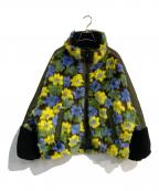 OOFWEARオーフウエア）の古着「ファーボア切替ブルゾン」｜グリーン×イエロー