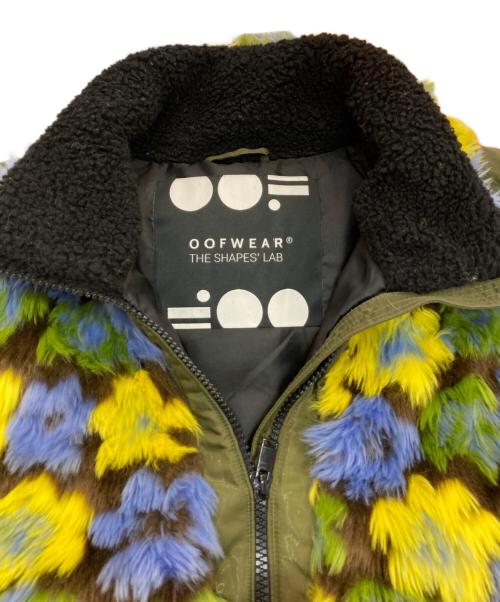 OOFWEAR（オーフウエア）OOFWEAR (オーフウエア) ファーボア切替ブルゾン グリーン×イエロー サイズ:42の古着・服飾アイテム