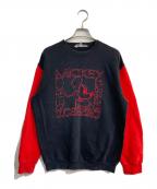 ICEBERG×DISNEYアイスバーグ×ディズニー）の古着「クルーネックスウェット　イタリア製」｜ブラック×レッド