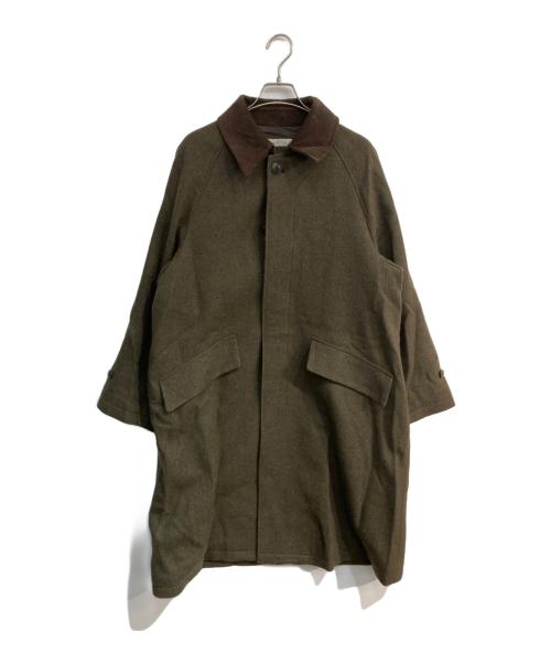 JOURNAL STANDARD relume（ジャーナルスタンダード レリューム）JOURNAL STANDARD relume (ジャーナルスタンダード レリューム) HIGH LAND WOOL オーバーサイズバルマカーンコート カーキ サイズ:Mの古着・服飾アイテム