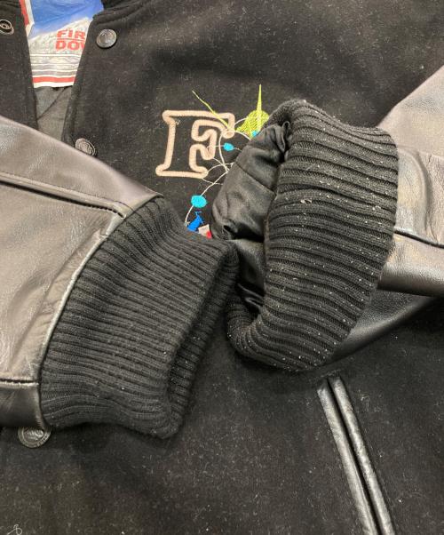 FIRST DOWN（ファーストダウン）FIRST DOWN (ファーストダウン) 葵産業アーカイブスタジャン　203-1504 ブラック サイズ:Mの古着・服飾アイテム