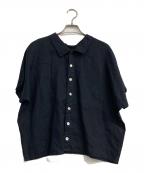 fog linen workフォグリネンワーク）の古着「ドルマンリネンシャツ」｜ネイビー