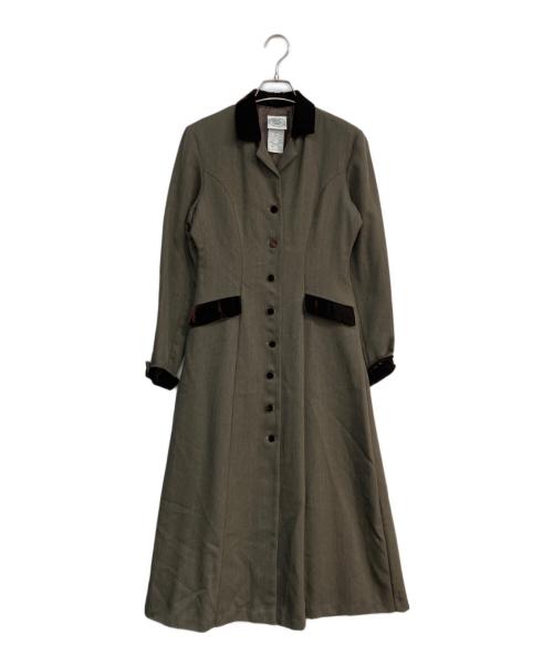 LAURA ASHLEY（ローラ アシュレイ）LAURA ASHLEY (ローラ アシュレイ) Aラインワンピース ブラウン サイズ:7の古着・服飾アイテム