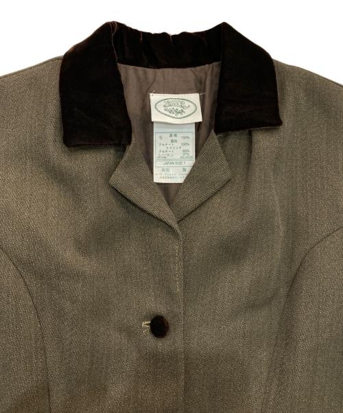 LAURA ASHLEY（ローラ アシュレイ）LAURA ASHLEY (ローラ アシュレイ) Aラインワンピース ブラウン サイズ:7の古着・服飾アイテム