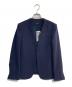 PLST（プラステ）の古着「トリアセブレンドカラーレスジャケット　12-4104000」｜ネイビー