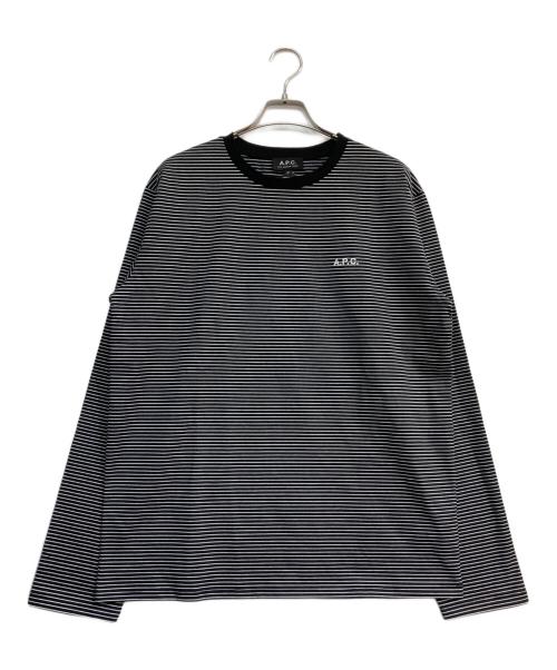 A.P.C.（アーペーセー）A.P.C. (アーペーセー) ELLISON L/S JPS　24253-1-96741 ブラック×ホワイト サイズ:M 未使用品の古着・服飾アイテム
